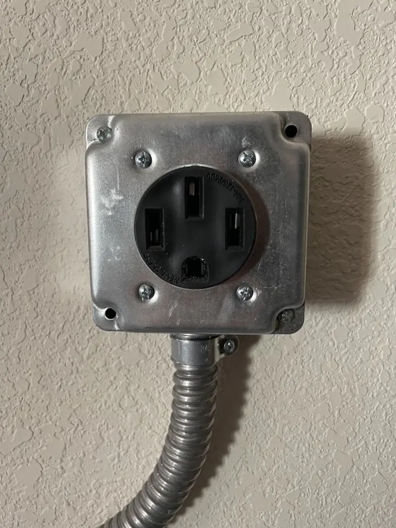 NEMA 14-50 outlet installed for Electrical Panel Upgrade in Corning